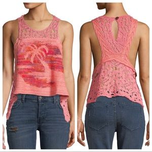 Free People 💋HP💋| Luau Crochet Tank Top |M |